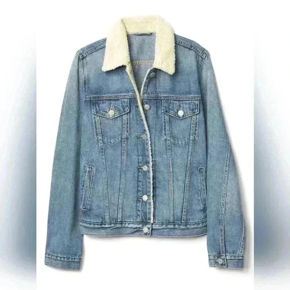 GAP Jackets & Blazers - Gap for GOOD Classic Light Weight Denim Jacket w/ Wool Collar